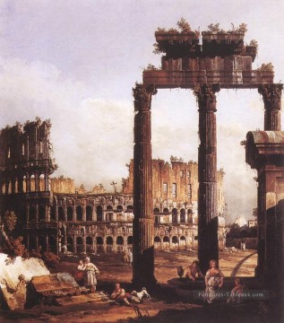  Bernardo Peintre - Capriccio avec le Colisée urbain Bernardo Bellotto